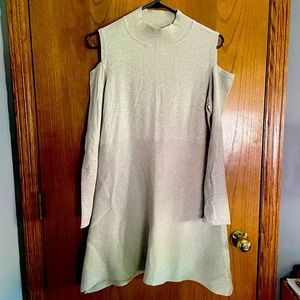 Style & Co Beige Sweater Dress